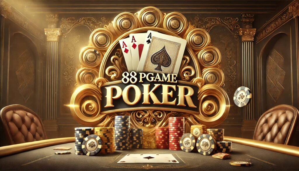 88PGame Poker 88pgame poker: A poker table with chips and cards at 88pgame.